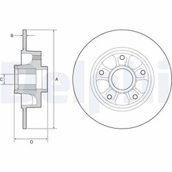 DISC FRANA DELPHI BG9230RSC - Compatibil cu RENAULT