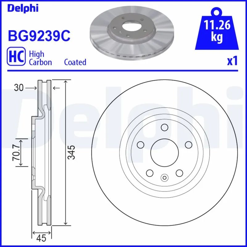 Disc frana Delphi BG9239C