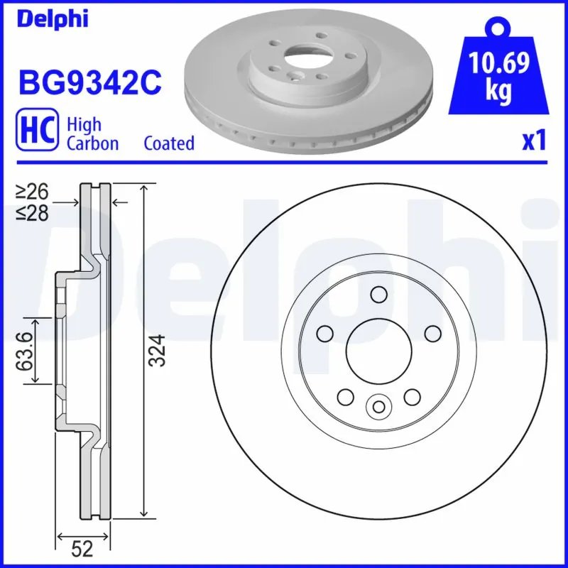 Disc frana Delphi BG9342C