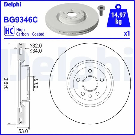 Disc frana Delphi BG9346C