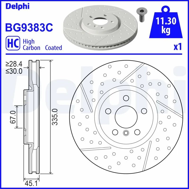 Disc frana Delphi BG9383C