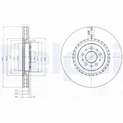 DISC FRANA DELPHI BG9843 - Compatibil cu ALFA ROMEO