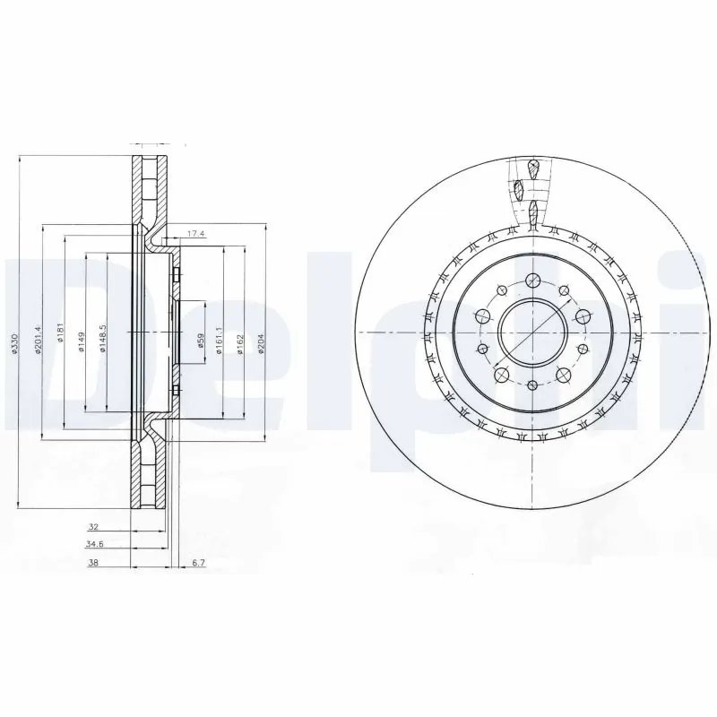 Disc frana Delphi BG9843