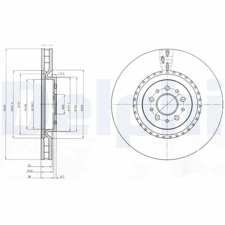 Disc frana Delphi BG9843