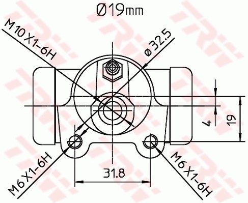Cilindru receptor frana TRW BWD260