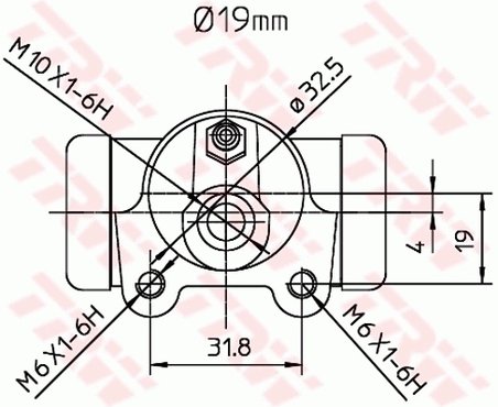 Cilindru receptor frana TRW BWD260