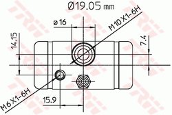 CILINDRU RECEPTOR FRANA TRW BWD291 - Compatibil cu MERCEDES-BENZ