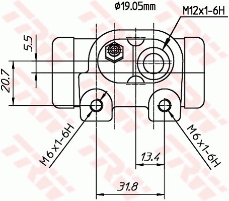 Cilindru receptor frana TRW BWD307T