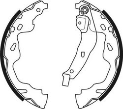 SET SABOTI FRANA ABE C02074ABE - Compatibil cu CITROEN, OPEL, PEUGEOT, SUZUKI, TOYOTA, VAUXHALL