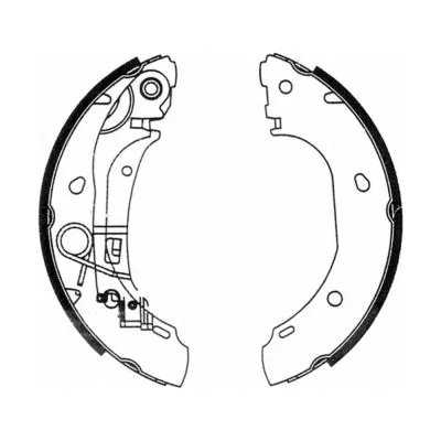 SET SABOTI FRANA ABE C0F025ABE - Compatibil cu CITROEN, FIAT, PEUGEOT