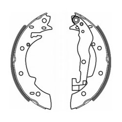 SET SABOTI FRANA ABE C0P001ABE - Compatibil cu ALFA ROMEO, BMW, PEUGEOT, RENAULT, SUZUKI, TALBOT, VOLVO
