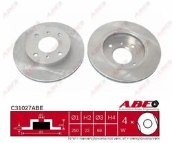 DISC FRANA ABE C31027ABE - Compatibil cu NISSAN