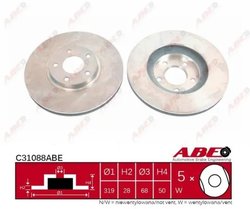 DISC FRANA ABE C31088ABE - Compatibil cu INFINITI, NISSAN