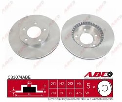 DISC FRANA ABE C33074ABE - Compatibil cu MAZDA