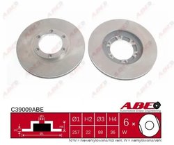 DISC FRANA ABE C39009ABE - Compatibil cu ISUZU, OPEL, VAUXHALL