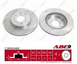 DISC FRANA ABE C3R005ABE - Compatibil cu DACIA, NISSAN, RENAULT
