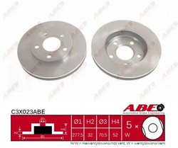 DISC FRANA ABE C3X023ABE - Compatibil cu BUICK, CADILLAC, CHEVROLET, OPEL, PONTIAC, VAUXHALL