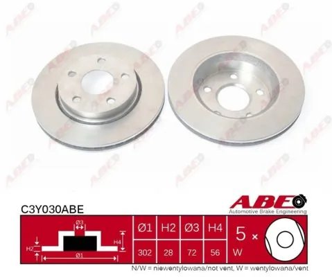 DISC FRANA ABE C3Y030ABE - Compatibil cu JEEP