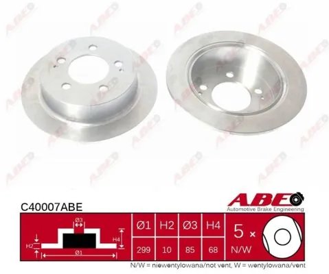 DISC FRANA ABE C40007ABE - Compatibil cu SSANGYONG