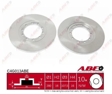 DISC FRANA ABE C4G013ABE - Compatibil cu FORD
