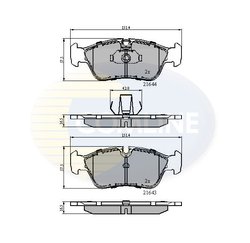 SET PLACUTE FRANA COMLINE CBP01023 - Compatibil cu ALPINA, BMW, WIESMANN