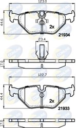 SET PLACUTE FRANA COMLINE CBP01024 - Compatibil cu ALPINA, BMW, MG, ROVER, SAAB, WIESMANN