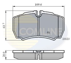Set placute frana Comline CBP01034