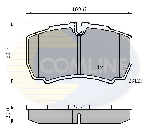 Set placute frana Comline CBP01034
