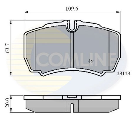 Set placute frana Comline CBP01034