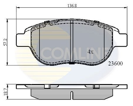 Set placute frana Comline CBP01038