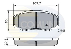 Set placute frana Comline CBP01042