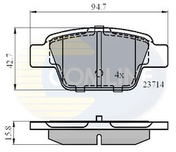 Set placute frana Comline CBP01039
