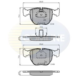 SET PLACUTE FRANA COMLINE CBP01096 - Compatibil cu ALPINA, BMW
