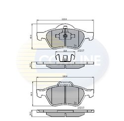 Set placute frana Comline CBP01115