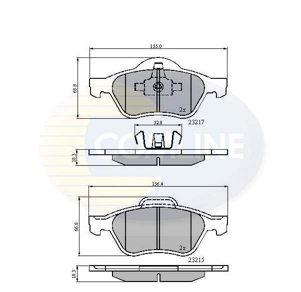 SET PLACUTE FRANA COMLINE CBP01115 - Compatibil cu RENAULT