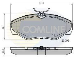 Set placute frana Comline CBP01127