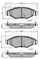 Set placute frana Comline CBP01131