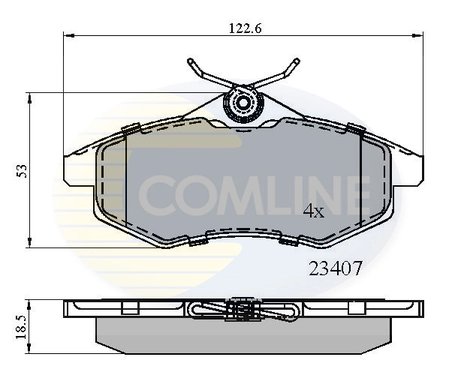Set placute frana Comline CBP01145