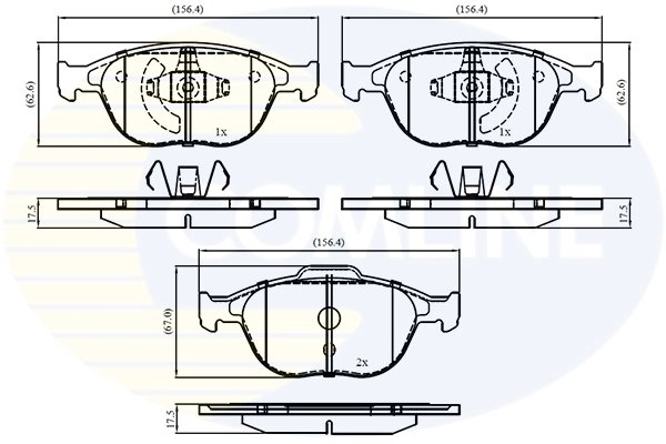 SET PLACUTE FRANA COMLINE CBP01150 - Compatibil cu FORD