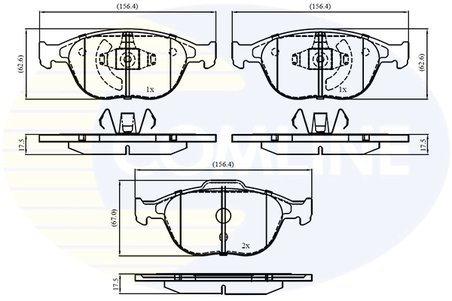 SET PLACUTE FRANA COMLINE CBP01150 - Compatibil cu FORD