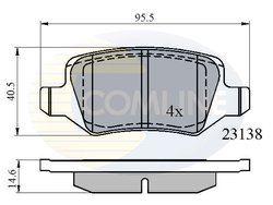 Set placute frana Comline CBP01149