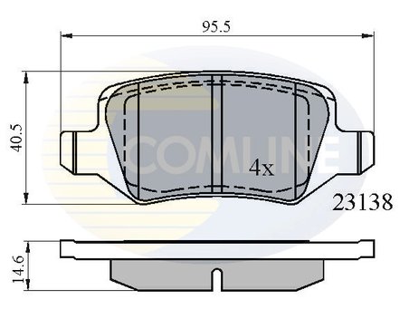 Set placute frana Comline CBP01149