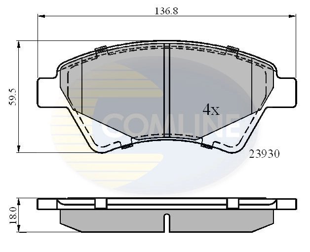 Set placute frana Comline CBP01160