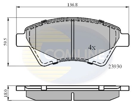 Set placute frana Comline CBP01160