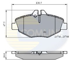 Set placute frana Comline CBP01209