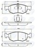Set placute frana Comline CBP01221