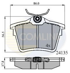 Set placute frana Comline CBP01252