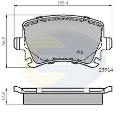 Set placute frana Comline CBP01284