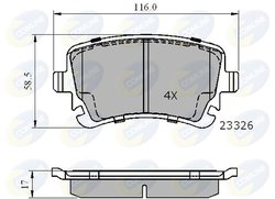 SET PLACUTE FRANA COMLINE CBP01313 - Compatibil cu AUDI, BENTLEY, VW