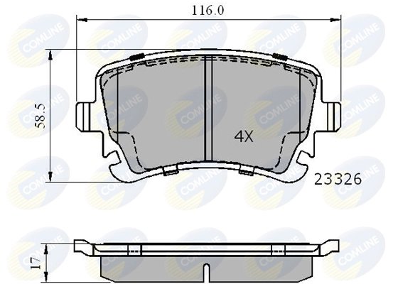 SET PLACUTE FRANA COMLINE CBP01313 - Compatibil cu AUDI, BENTLEY, VW